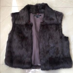 Theory cropped rabbit fur